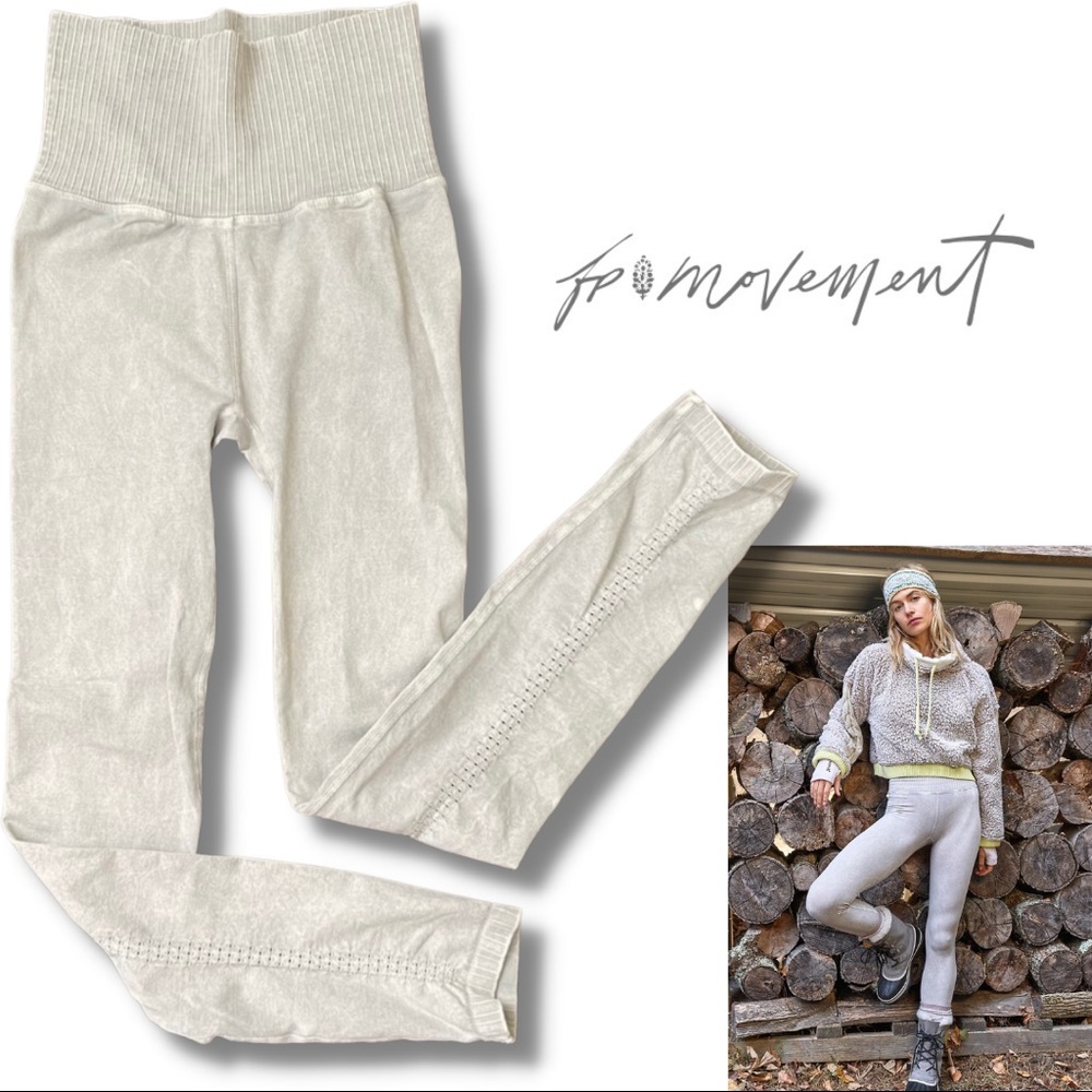 XS/S [FLAWED] Ice Grey Good Karma Free People FP Movement Leggings